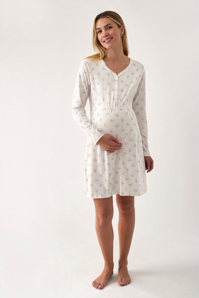Camisa de dormir de maternitat Blossom Button