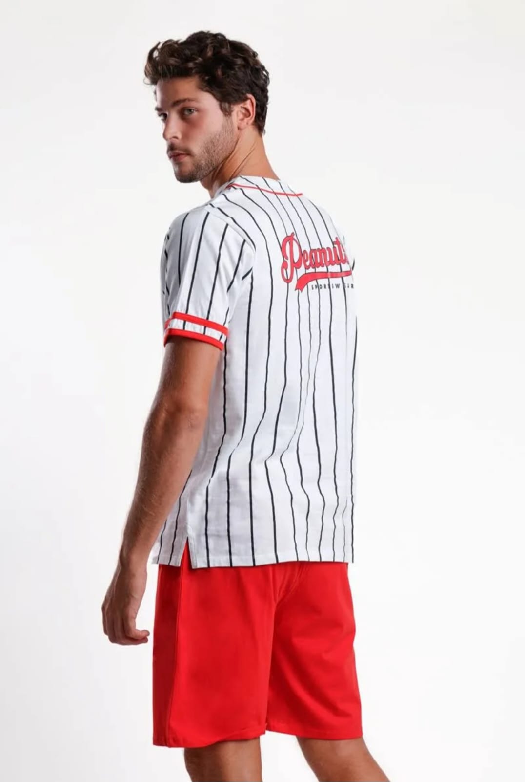 Pijama de cotó per a home - Estil beisboler