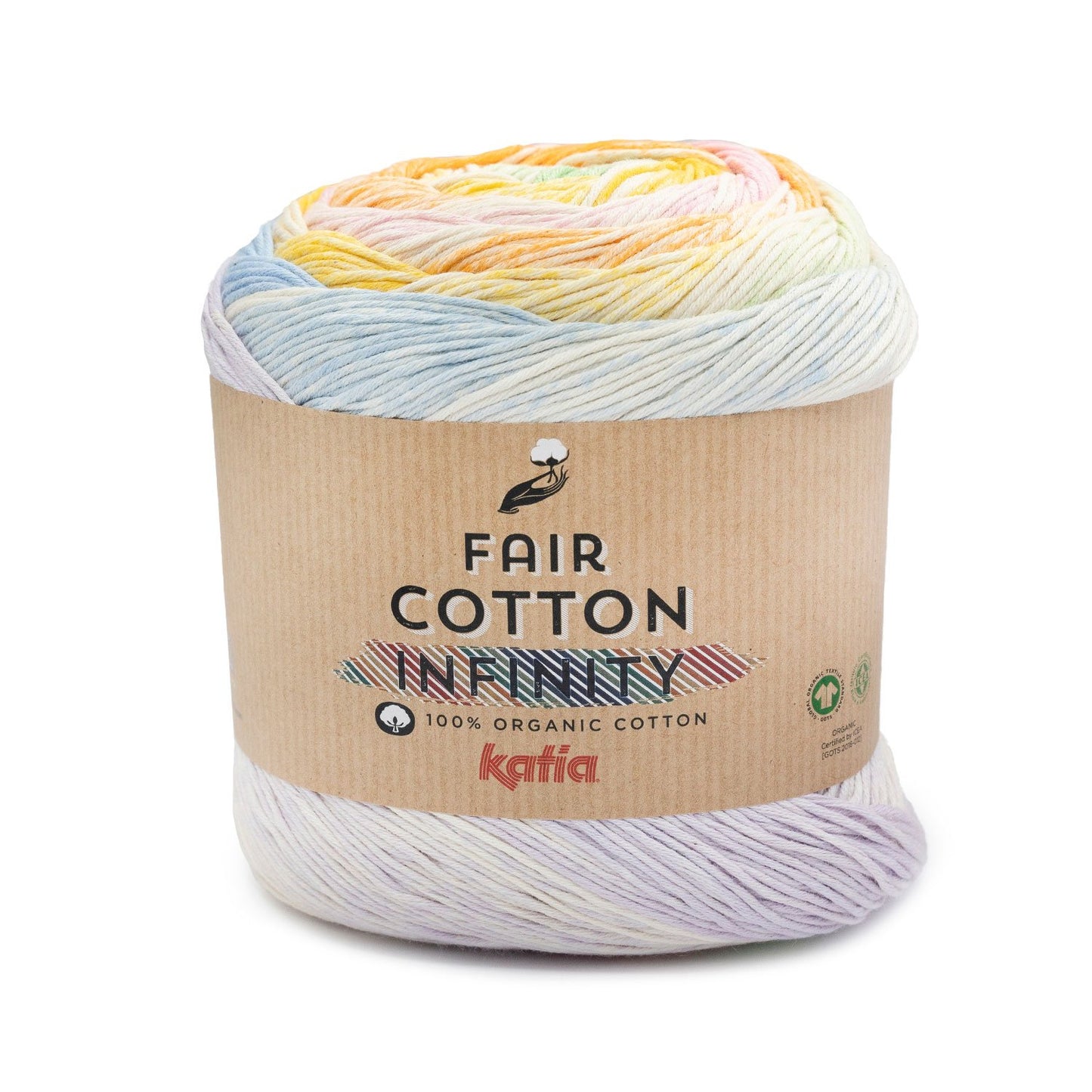Katia Fair Cotton Infinity – 100 % cotó orgànic amb degradat suau en tons pastel