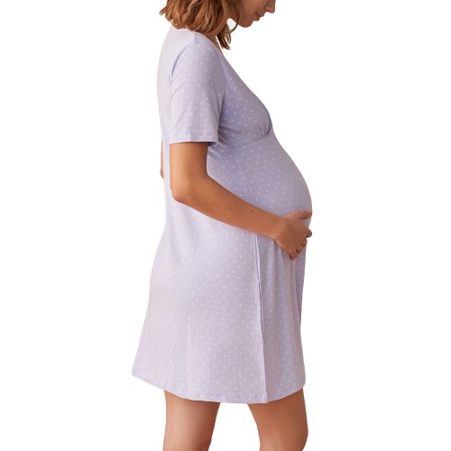 Camisa de maternitat Lilac Polka