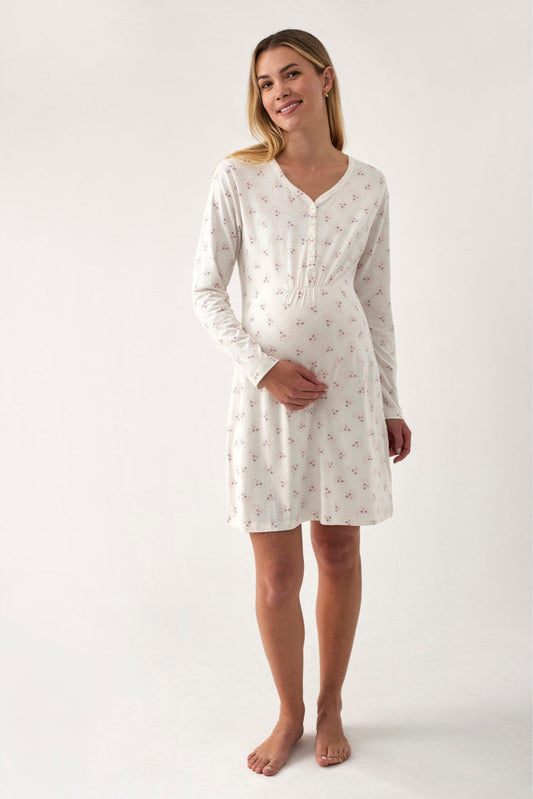 Camisa de dormir de maternitat Blossom Button