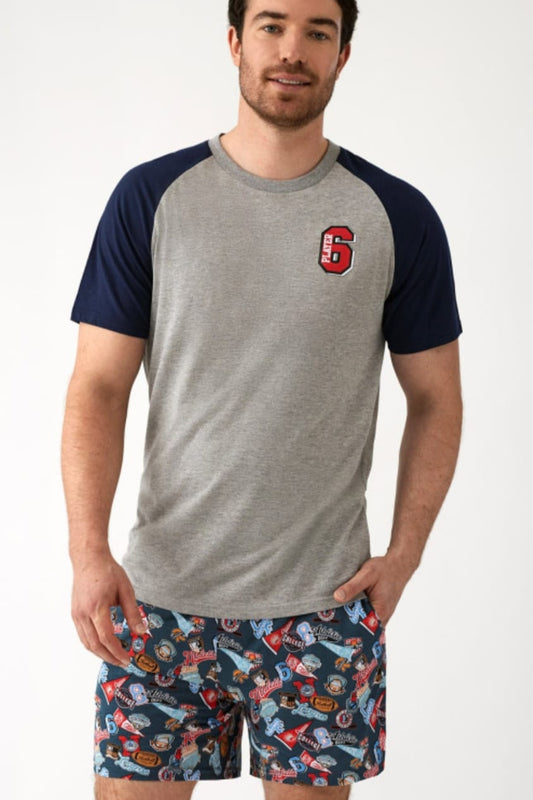 Pijama de cotó per a home - Estil esportiu