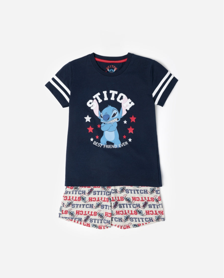 Pijama curt per nen Stitch