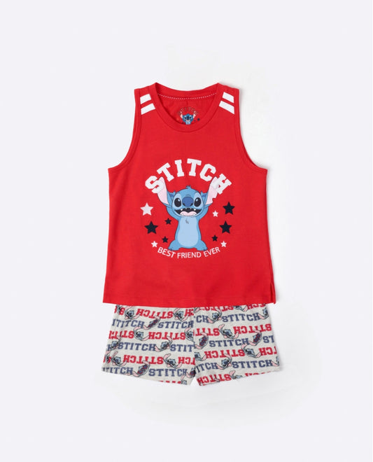 Pijama curt per nena Stitch